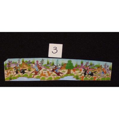 Antique Persian Miniature on Bone Painting Fine Art Handmade about 9" X 2", Market Value over than $450
