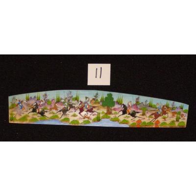 Antique Persian Miniature on Bone Painting Fine Art Handmade about 9" X 2", Market Value over than $450