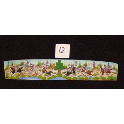 Antique Persian Miniature on Bone Painting Fine Art Handmade about 9" X 2", Market Value over than $450