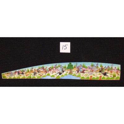 Antique Persian Miniature on Bone Painting Fine Art Handmade about 9" X 2", Market Value over than $450