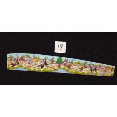Antique Persian Miniature on Bone Painting Fine Art Handmade, about 9" X 2", Market Value over than $450