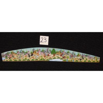 Antique Persian Miniature on Bone Painting, Fine Art Handmade, about 9" X 2", Market Value over than $450