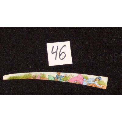 Antique Persian Miniature on Bone Painting, Fine Art Handmade, about 6" X 2", Market Value over than $450