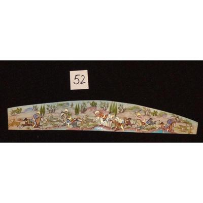 Antique Persian Miniature on Bone Painting, Fine Art Handmade, about 8" X 3", Market Value over than $450