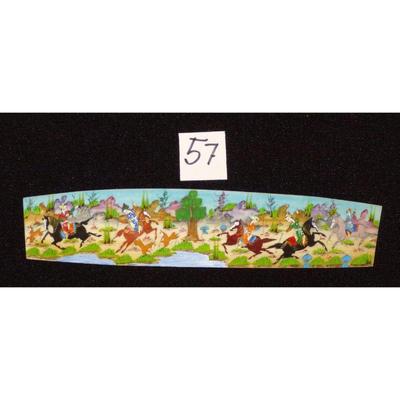 Antique Persian Miniature on Bone Painting, Fine Art Handmade, about 8" X 3", Market Value over than $450
