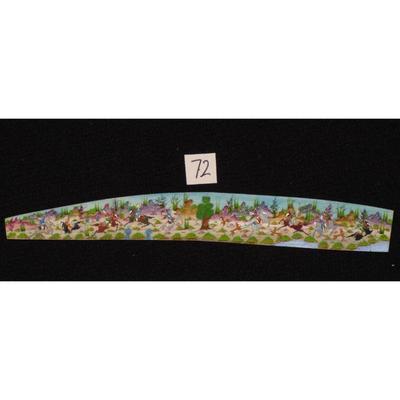 Antique Persian Miniature on Bone Painting, Fine Art Handmade, about 8" X 3", Market Value over than $450