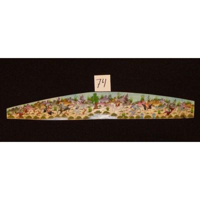 Antique Persian Miniature on Bone Painting, Fine Art Handmade, about 8" X 3", Market Value over than $450