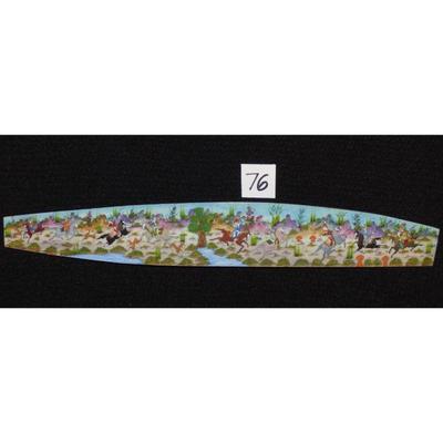 Antique Persian Miniature on Bone Painting, Fine Art Handmade, about 8" X 3", Market Value over than $450