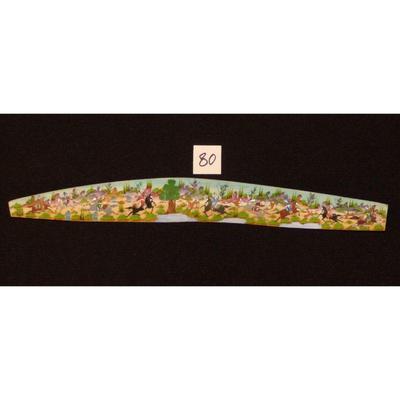Antique Persian Miniature on Bone Painting, Fine Art Handmade, about 8" X 3", Market Value over than $450