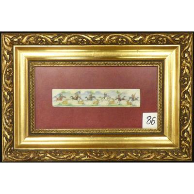 Antique Persian Antique Miniature on Bone Painting, Fine Art Handmade -9" X 11", Market Value $900
