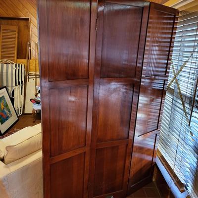 3 Panel Hand Painted Wood Screen
