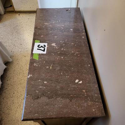 Hand Painted Marble Top Cabinet