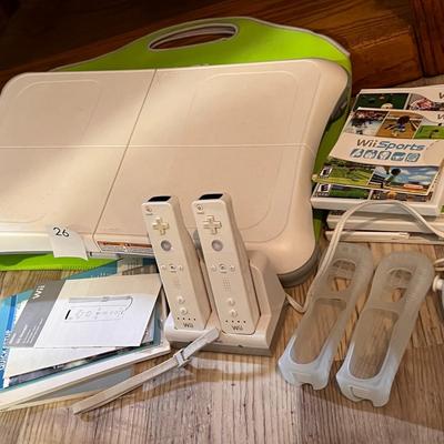 Nintendo Wii Lot with Remotes, Games, Balance Board, Etc