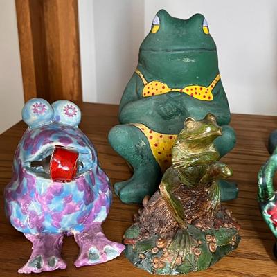 Lot of Ceramic Frog Figurines