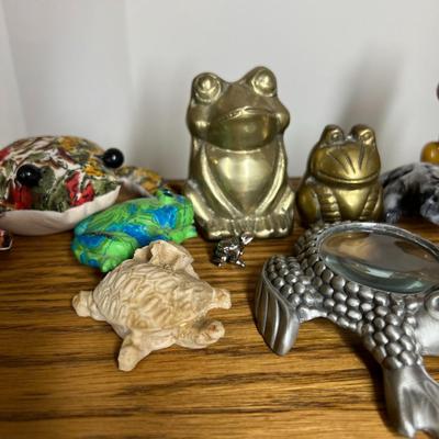 Mixed Media Lot Frog Figurines