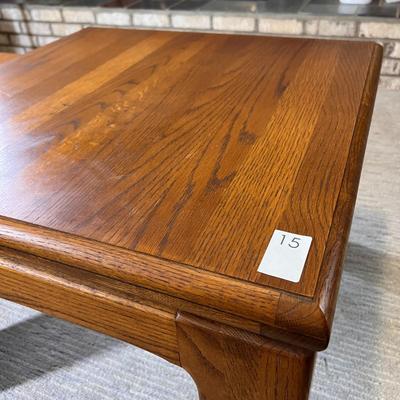 MCM Solid Oak Wood End Table