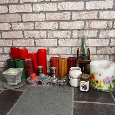 Large Mixed Candle Lot