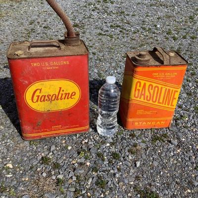 249 Lot of 3 Antique Vintage Gas Canisters
