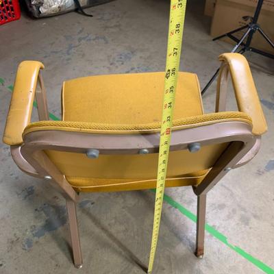 #4 Vintage Industrial Arm Chair Yellow