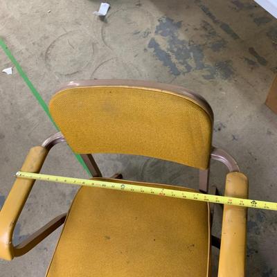 #4 Vintage Industrial Arm Chair Yellow
