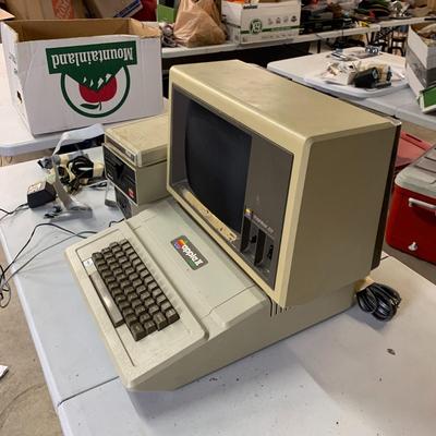 #5 Vintage Apple II Plus Monitor, Computer and Disk Drives 1 + 2
