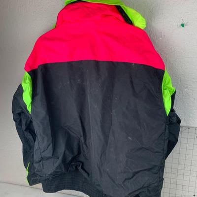 #18 Columbia XL Neon Retro Ski Jacket