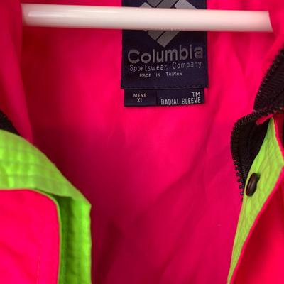 #18 Columbia XL Neon Retro Ski Jacket