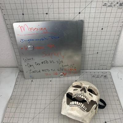#30 Magnetic Dry Erase Board and Halloween Mask