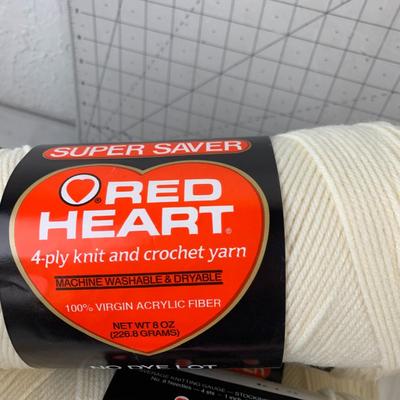 #61 6pc Red Heart Super Saver Yarn- Aran