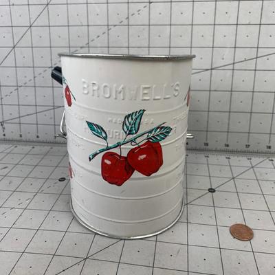 #82 Cherry White Flour Sifter