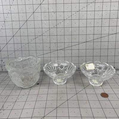 #83 Bleikristall Elsterhal Lead Crystal Candle Sticks and Other