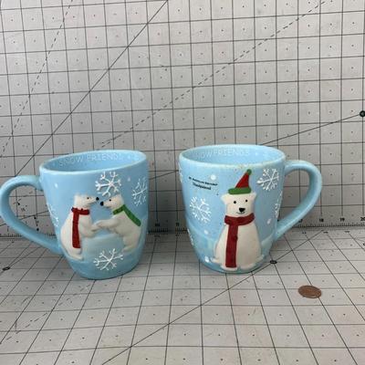 #85 ST. Nicholas Square Ceramic Winter Mugs