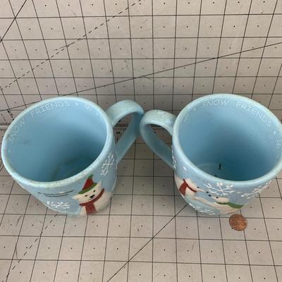 #85 ST. Nicholas Square Ceramic Winter Mugs