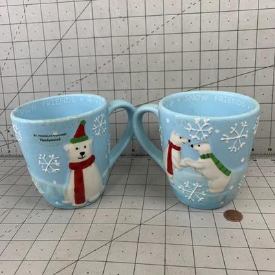 #85 ST. Nicholas Square Ceramic Winter Mugs