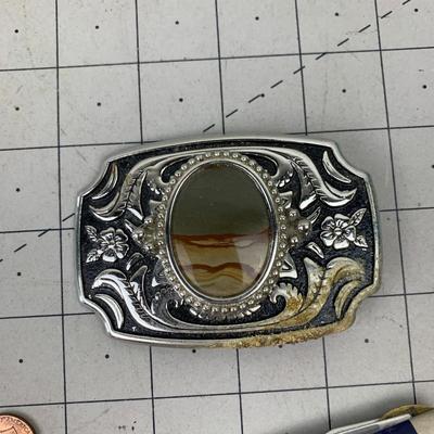 #120 Blue Cub Scouts Knife and Vintage Belt Buckle