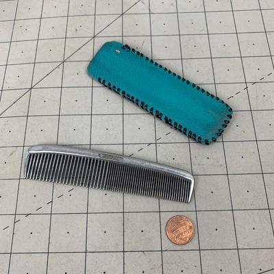 #122 Royal Metal Comb and Case