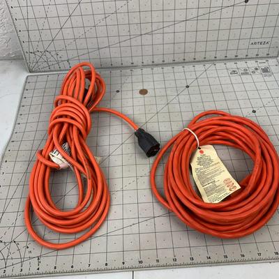 #131 Two Orange Extension Cords