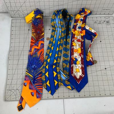 #153 3pc Silk Colorful Ties