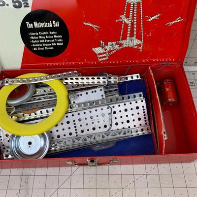 #174 Vintage Erector Set In Tin