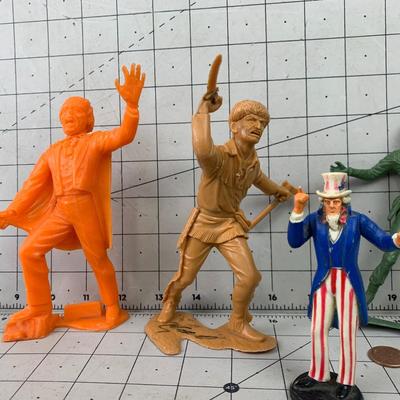 #228 Plastic Toy Figures and Uncle Sam