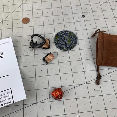 #238 Black Mica Dice Dragon with Red Scarab (Needs Glue)