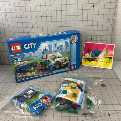 #243 Lego City Set and Vintage Postcard
