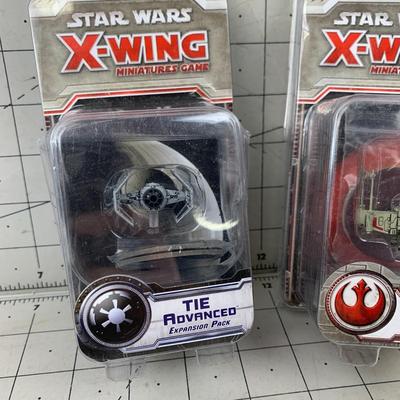 #249 Star Wars TIE Advanced and X Wing Mini Figures