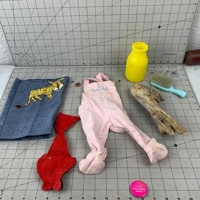 #314 Baby Clothes, Toys and Driftwood