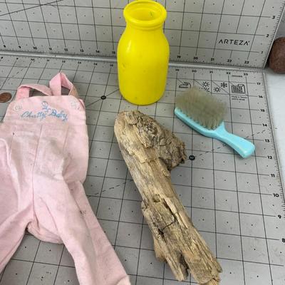 #314 Baby Clothes, Toys and Driftwood