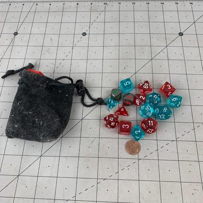 #321 Bag of Blue & Red Die