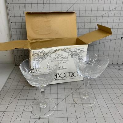#326 Cherbourg French Lead Crystal Champagne/Sherbet Glasses