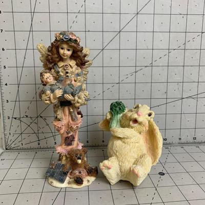 #342 Boyds Bear Bunny and Fairy Figure