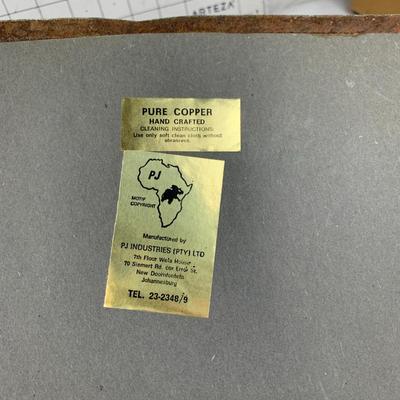 #375 Pure Copper Hand Crafted Elephant Piece