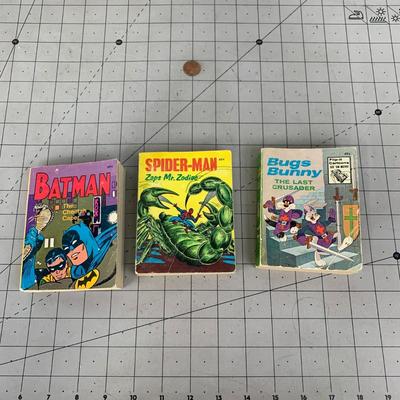 #419 Vintage Batman, Spiderman and Bugs Bunny Books